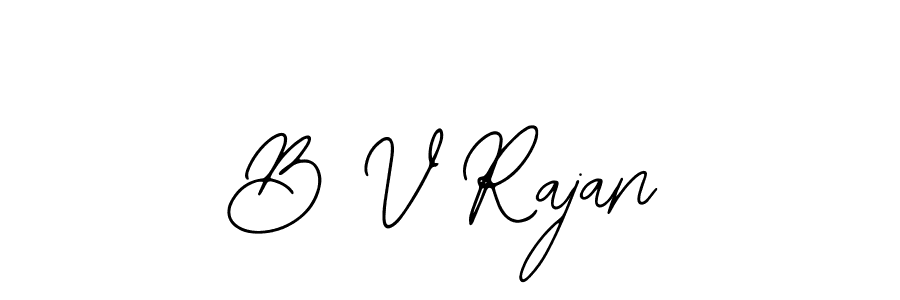 if you are searching for the best signature style for your name B V Rajan. so please give up your signature search. here we have designed multiple signature styles  using Bearetta-2O07w. B V Rajan signature style 12 images and pictures png