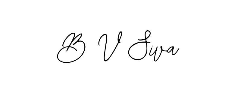 if you are searching for the best signature style for your name B V Siva. so please give up your signature search. here we have designed multiple signature styles  using Bearetta-2O07w. B V Siva signature style 12 images and pictures png