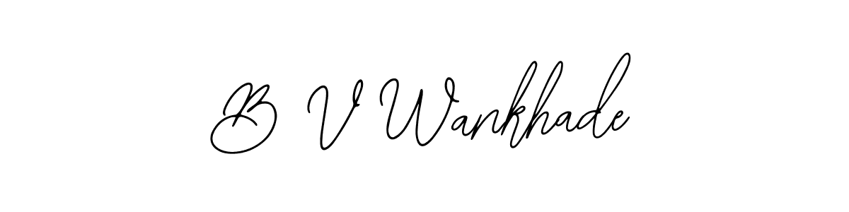 Use a signature maker to create a handwritten signature online. With this signature software, you can design (Bearetta-2O07w) your own signature for name B V Wankhade. B V Wankhade signature style 12 images and pictures png