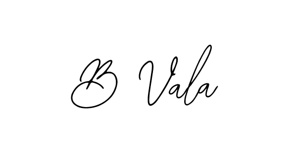 How to make B Vala name signature. Use Bearetta-2O07w style for creating short signs online. This is the latest handwritten sign. B Vala signature style 12 images and pictures png