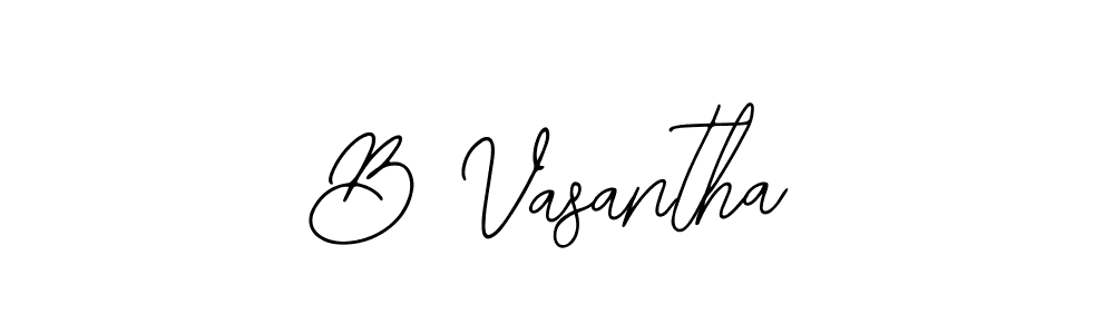 Design your own signature with our free online signature maker. With this signature software, you can create a handwritten (Bearetta-2O07w) signature for name B Vasantha. B Vasantha signature style 12 images and pictures png