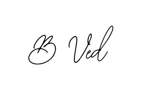 Design your own signature with our free online signature maker. With this signature software, you can create a handwritten (Bearetta-2O07w) signature for name B Ved. B Ved signature style 12 images and pictures png