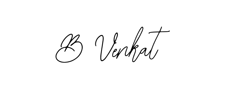 How to make B Venkat name signature. Use Bearetta-2O07w style for creating short signs online. This is the latest handwritten sign. B Venkat signature style 12 images and pictures png