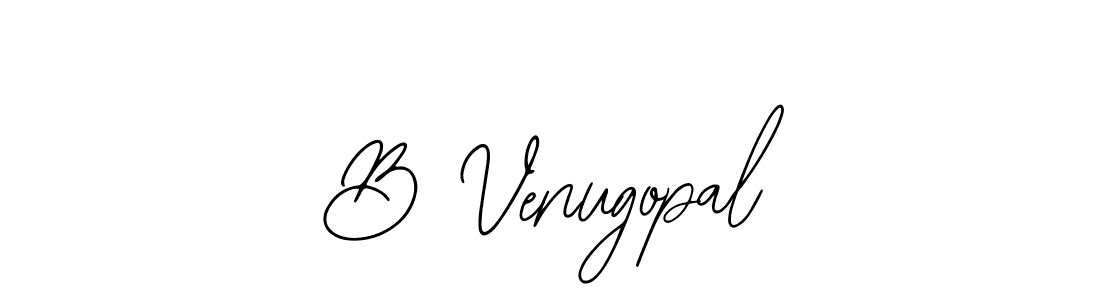 How to make B Venugopal name signature. Use Bearetta-2O07w style for creating short signs online. This is the latest handwritten sign. B Venugopal signature style 12 images and pictures png
