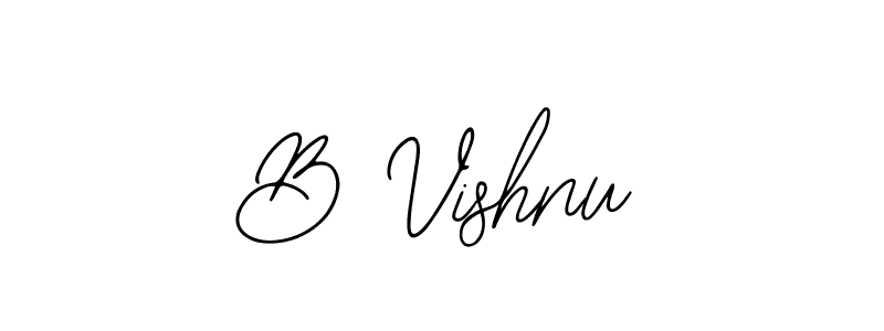 How to make B Vishnu name signature. Use Bearetta-2O07w style for creating short signs online. This is the latest handwritten sign. B Vishnu signature style 12 images and pictures png