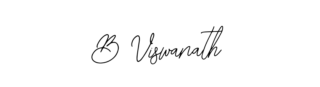How to make B Viswanath name signature. Use Bearetta-2O07w style for creating short signs online. This is the latest handwritten sign. B Viswanath signature style 12 images and pictures png