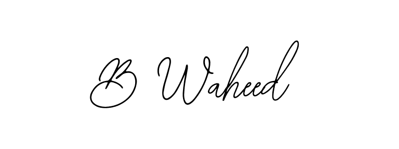 You should practise on your own different ways (Bearetta-2O07w) to write your name (B Waheed) in signature. don't let someone else do it for you. B Waheed signature style 12 images and pictures png