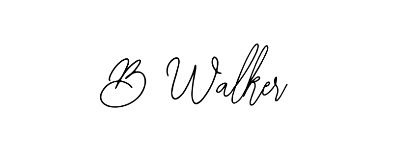 How to make B Walker name signature. Use Bearetta-2O07w style for creating short signs online. This is the latest handwritten sign. B Walker signature style 12 images and pictures png