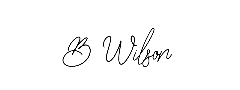 Design your own signature with our free online signature maker. With this signature software, you can create a handwritten (Bearetta-2O07w) signature for name B Wilson. B Wilson signature style 12 images and pictures png