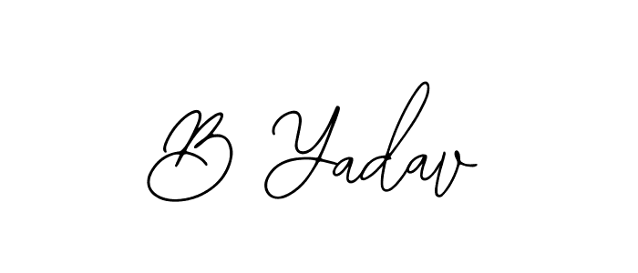Also we have B Yadav name is the best signature style. Create professional handwritten signature collection using Bearetta-2O07w autograph style. B Yadav signature style 12 images and pictures png