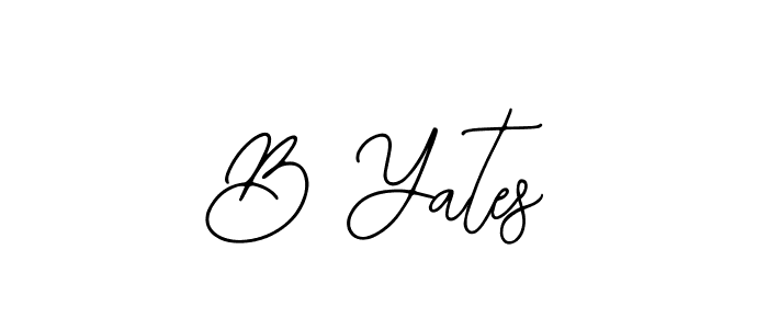 You should practise on your own different ways (Bearetta-2O07w) to write your name (B Yates) in signature. don't let someone else do it for you. B Yates signature style 12 images and pictures png