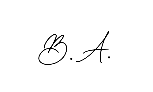 It looks lik you need a new signature style for name B. A.. Design unique handwritten (Bearetta-2O07w) signature with our free signature maker in just a few clicks. B. A. signature style 12 images and pictures png
