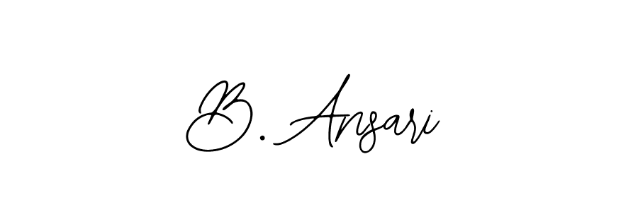 Create a beautiful signature design for name B. Ansari. With this signature (Bearetta-2O07w) fonts, you can make a handwritten signature for free. B. Ansari signature style 12 images and pictures png