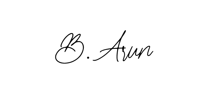 Use a signature maker to create a handwritten signature online. With this signature software, you can design (Bearetta-2O07w) your own signature for name B. Arun. B. Arun signature style 12 images and pictures png
