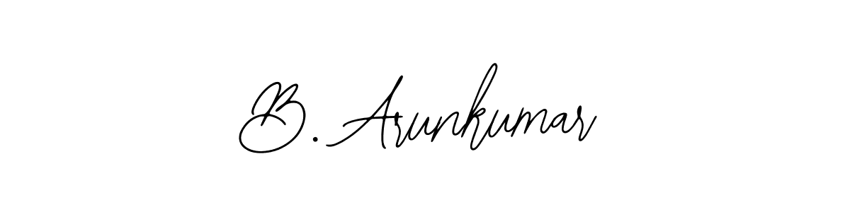 The best way (Bearetta-2O07w) to make a short signature is to pick only two or three words in your name. The name B. Arunkumar include a total of six letters. For converting this name. B. Arunkumar signature style 12 images and pictures png