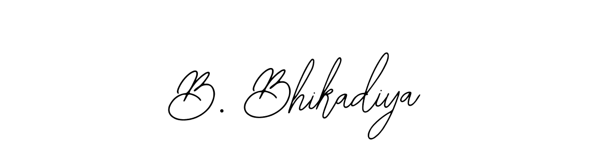 if you are searching for the best signature style for your name B. Bhikadiya. so please give up your signature search. here we have designed multiple signature styles  using Bearetta-2O07w. B. Bhikadiya signature style 12 images and pictures png