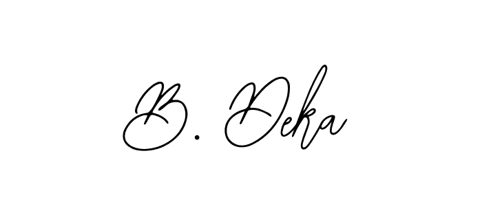 Make a beautiful signature design for name B. Deka. With this signature (Bearetta-2O07w) style, you can create a handwritten signature for free. B. Deka signature style 12 images and pictures png