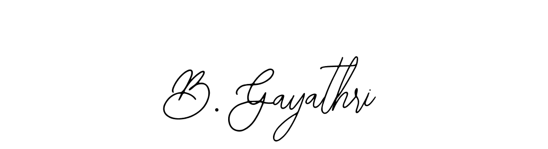 Use a signature maker to create a handwritten signature online. With this signature software, you can design (Bearetta-2O07w) your own signature for name B. Gayathri. B. Gayathri signature style 12 images and pictures png