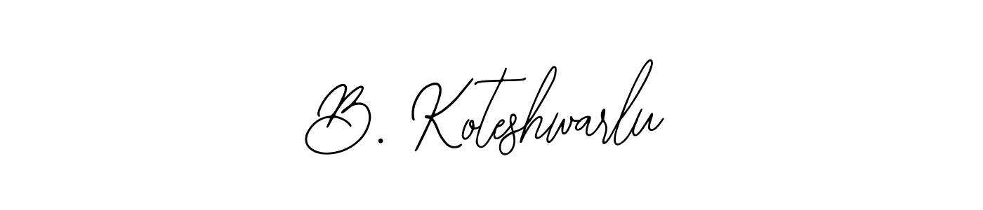See photos of B. Koteshwarlu official signature by Spectra . Check more albums & portfolios. Read reviews & check more about Bearetta-2O07w font. B. Koteshwarlu signature style 12 images and pictures png