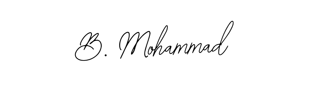 Design your own signature with our free online signature maker. With this signature software, you can create a handwritten (Bearetta-2O07w) signature for name B. Mohammad. B. Mohammad signature style 12 images and pictures png