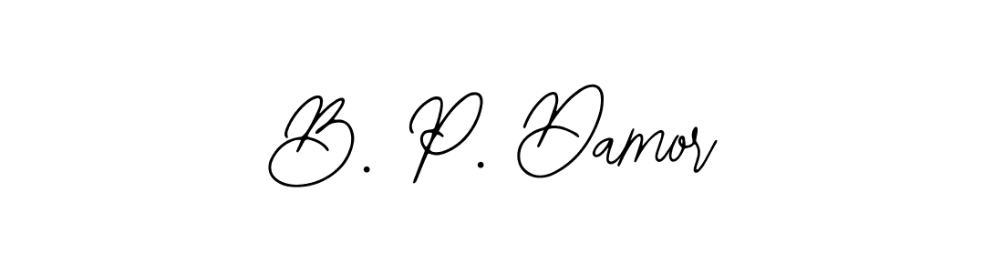 The best way (Bearetta-2O07w) to make a short signature is to pick only two or three words in your name. The name B. P. Damor include a total of six letters. For converting this name. B. P. Damor signature style 12 images and pictures png