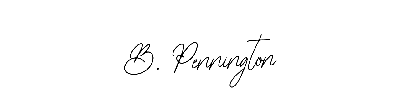 Design your own signature with our free online signature maker. With this signature software, you can create a handwritten (Bearetta-2O07w) signature for name B. Pennington. B. Pennington signature style 12 images and pictures png