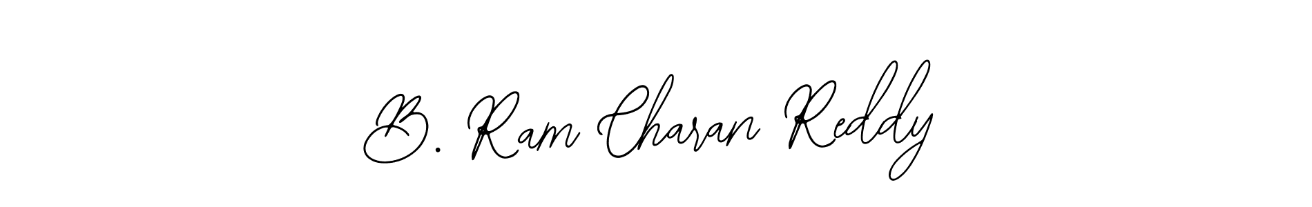 The best way (Bearetta-2O07w) to make a short signature is to pick only two or three words in your name. The name B. Ram Charan Reddy include a total of six letters. For converting this name. B. Ram Charan Reddy signature style 12 images and pictures png