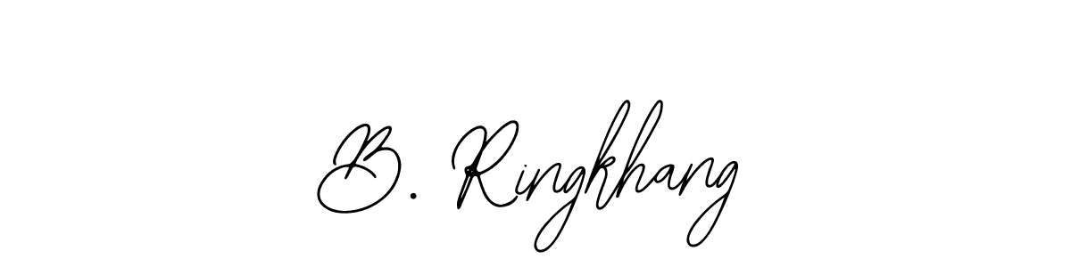 See photos of B. Ringkhang official signature by Spectra . Check more albums & portfolios. Read reviews & check more about Bearetta-2O07w font. B. Ringkhang signature style 12 images and pictures png