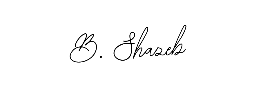 You should practise on your own different ways (Bearetta-2O07w) to write your name (B. Shazeb) in signature. don't let someone else do it for you. B. Shazeb signature style 12 images and pictures png