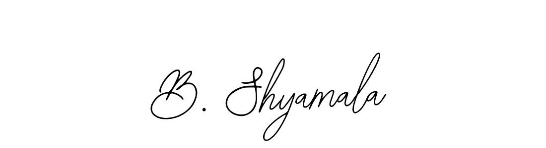 Use a signature maker to create a handwritten signature online. With this signature software, you can design (Bearetta-2O07w) your own signature for name B. Shyamala. B. Shyamala signature style 12 images and pictures png