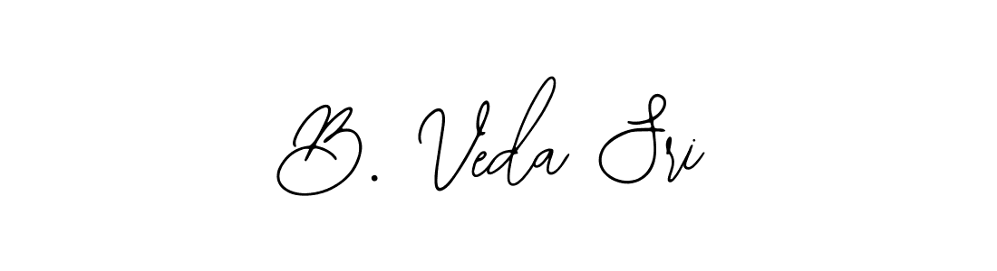 You should practise on your own different ways (Bearetta-2O07w) to write your name (B. Veda Sri) in signature. don't let someone else do it for you. B. Veda Sri signature style 12 images and pictures png