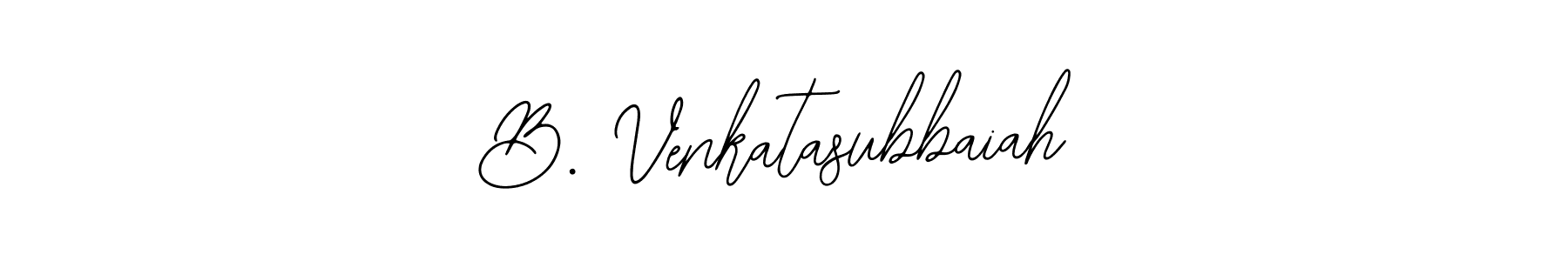 How to make B. Venkatasubbaiah name signature. Use Bearetta-2O07w style for creating short signs online. This is the latest handwritten sign. B. Venkatasubbaiah signature style 12 images and pictures png