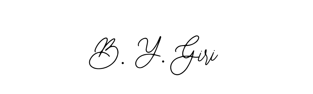 You should practise on your own different ways (Bearetta-2O07w) to write your name (B. Y. Giri) in signature. don't let someone else do it for you. B. Y. Giri signature style 12 images and pictures png