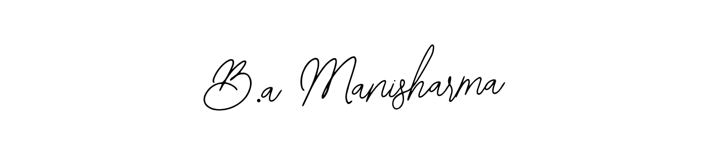 Create a beautiful signature design for name B.a Manisharma. With this signature (Bearetta-2O07w) fonts, you can make a handwritten signature for free. B.a Manisharma signature style 12 images and pictures png