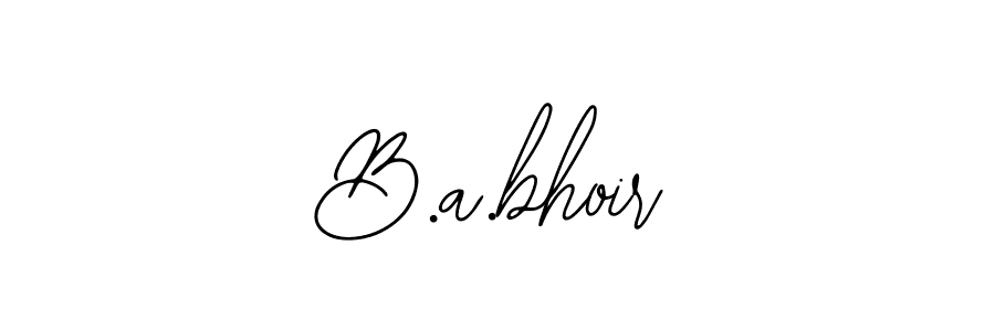 Create a beautiful signature design for name B.a.bhoir. With this signature (Bearetta-2O07w) fonts, you can make a handwritten signature for free. B.a.bhoir signature style 12 images and pictures png