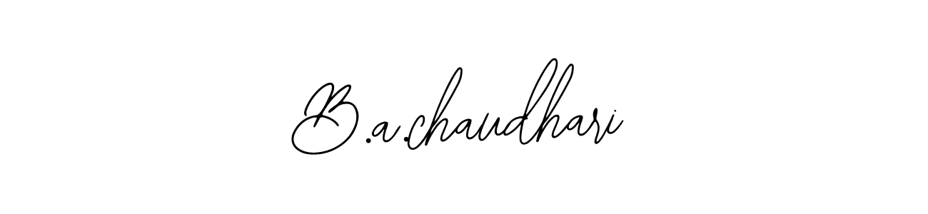 It looks lik you need a new signature style for name B.a.chaudhari. Design unique handwritten (Bearetta-2O07w) signature with our free signature maker in just a few clicks. B.a.chaudhari signature style 12 images and pictures png