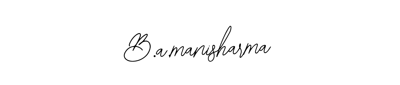 Also we have B.a.manisharma name is the best signature style. Create professional handwritten signature collection using Bearetta-2O07w autograph style. B.a.manisharma signature style 12 images and pictures png