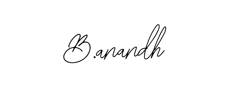 Design your own signature with our free online signature maker. With this signature software, you can create a handwritten (Bearetta-2O07w) signature for name B.anandh. B.anandh signature style 12 images and pictures png