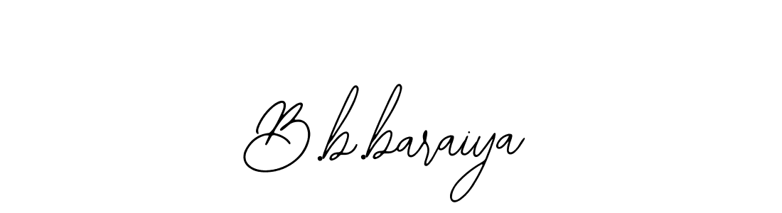 The best way (Bearetta-2O07w) to make a short signature is to pick only two or three words in your name. The name B.b.baraiya include a total of six letters. For converting this name. B.b.baraiya signature style 12 images and pictures png