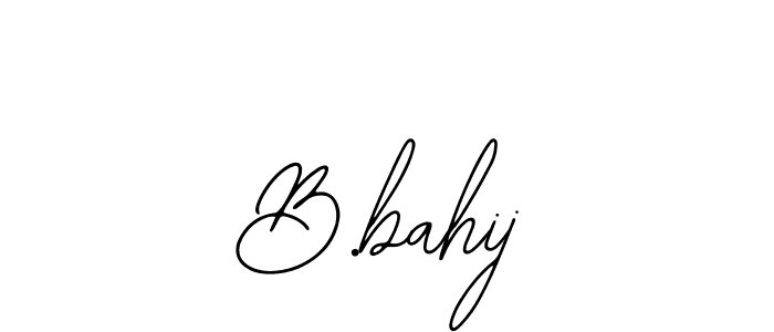Design your own signature with our free online signature maker. With this signature software, you can create a handwritten (Bearetta-2O07w) signature for name B.bahij. B.bahij signature style 12 images and pictures png
