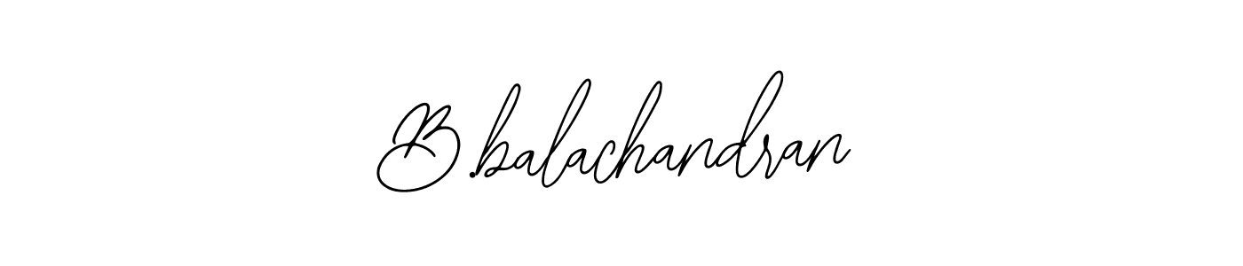 Design your own signature with our free online signature maker. With this signature software, you can create a handwritten (Bearetta-2O07w) signature for name B.balachandran. B.balachandran signature style 12 images and pictures png