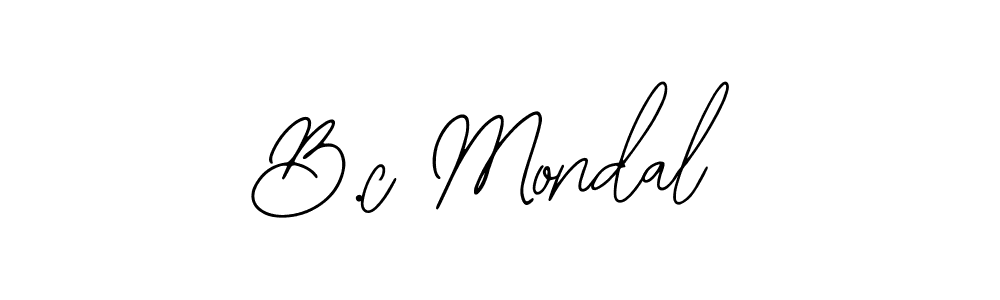 Make a beautiful signature design for name B.c Mondal. With this signature (Bearetta-2O07w) style, you can create a handwritten signature for free. B.c Mondal signature style 12 images and pictures png