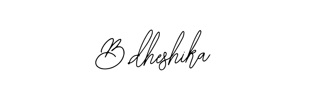 Use a signature maker to create a handwritten signature online. With this signature software, you can design (Bearetta-2O07w) your own signature for name B.dheshika. B.dheshika signature style 12 images and pictures png