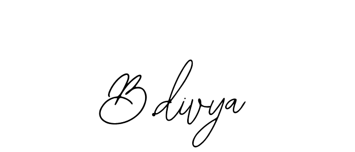 Design your own signature with our free online signature maker. With this signature software, you can create a handwritten (Bearetta-2O07w) signature for name B.divya. B.divya signature style 12 images and pictures png