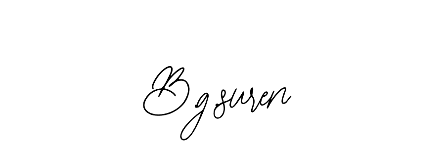 Also we have B.g.suren name is the best signature style. Create professional handwritten signature collection using Bearetta-2O07w autograph style. B.g.suren signature style 12 images and pictures png