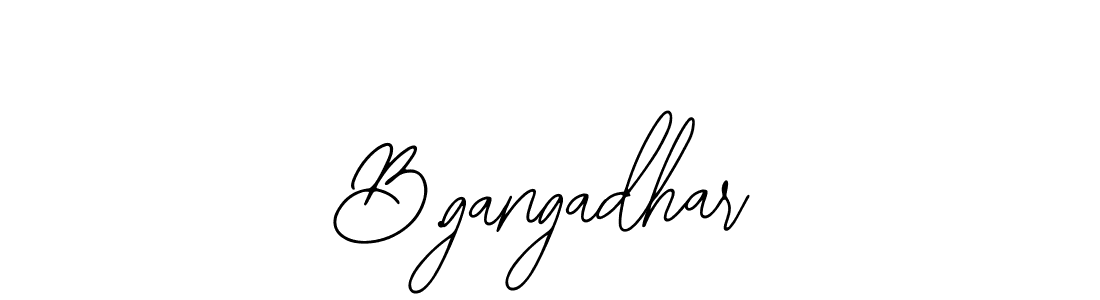 Design your own signature with our free online signature maker. With this signature software, you can create a handwritten (Bearetta-2O07w) signature for name B.gangadhar. B.gangadhar signature style 12 images and pictures png