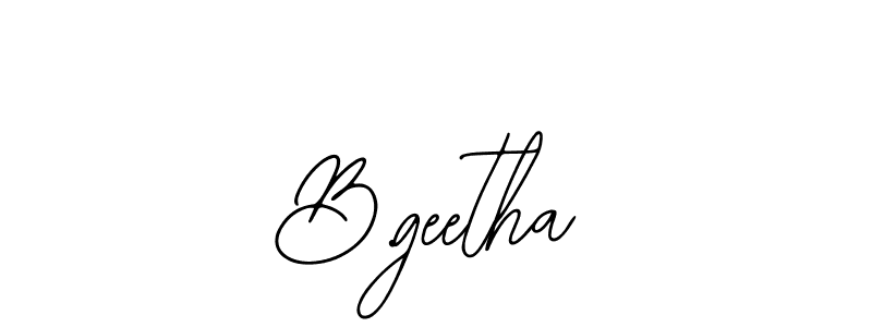 Bearetta-2O07w is a professional signature style that is perfect for those who want to add a touch of class to their signature. It is also a great choice for those who want to make their signature more unique. Get B.geetha name to fancy signature for free. B.geetha signature style 12 images and pictures png