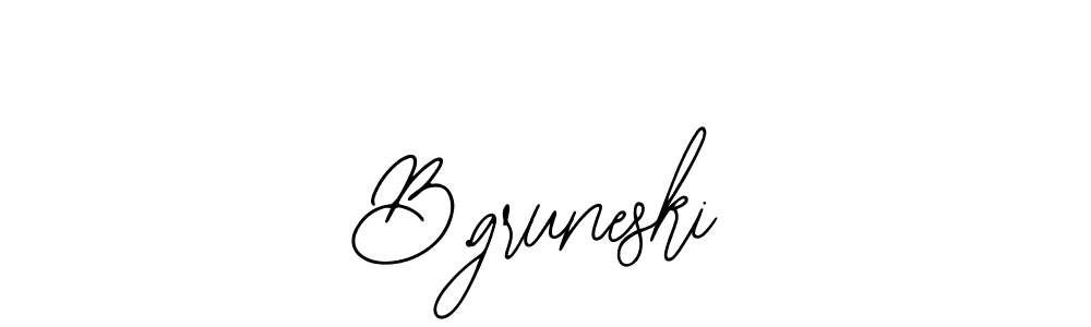 How to make B.gruneski name signature. Use Bearetta-2O07w style for creating short signs online. This is the latest handwritten sign. B.gruneski signature style 12 images and pictures png