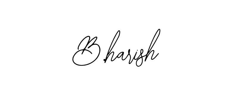 How to make B.harish name signature. Use Bearetta-2O07w style for creating short signs online. This is the latest handwritten sign. B.harish signature style 12 images and pictures png