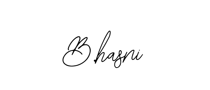 How to make B.hasni name signature. Use Bearetta-2O07w style for creating short signs online. This is the latest handwritten sign. B.hasni signature style 12 images and pictures png